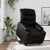 vidaXL Sill&oacute;n reclinable elevable cuero artificial negro