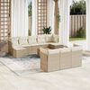 vidaXL Set de sof&aacute;s de jard&iacute;n 11pzas con cojines rat&aacute;n sint&eacute;tico beige