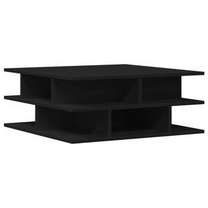 vidaXL Mesa de centro madera de ingenier&iacute;a negro 70x70x29 cm