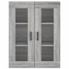 vidaXL Aparador alto madera contrachapada gris sonoma 69,5x34x180 cm