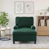 vidaXL Sill&oacute;n reclinable Verde oscuro 91 x 157 x 91 cm Terciopelo