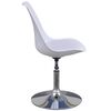 vidaXL Sillas de comedor giratorias 2 unidades cuero sint&eacute;tico blanco