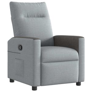 vidaXL Sill&oacute;n reclinable de tela gris claro