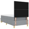 vidaXL Cama tipo Box Spring con colch&oacute;n Gris Claro 90 x 200 cm tela