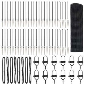 vidaXL Poste de Valla Gris