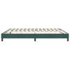 vidaXL Estructura cama sin colch&oacute;n terciopelo verde oscuro 180x210 cm