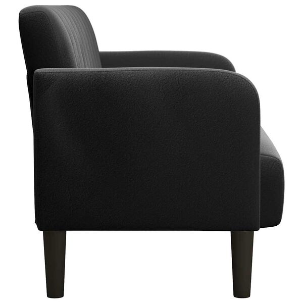 vidaXL Sof&aacute; Loveseat Terciopelo Negro 109 cm