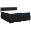 vidaXL Cama box spring con colch&oacute;n terciopelo negro 200x200 cm