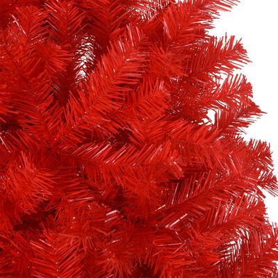 vidaXL Árbol de Navidad artificial con soporte PVC rojo 180 cm