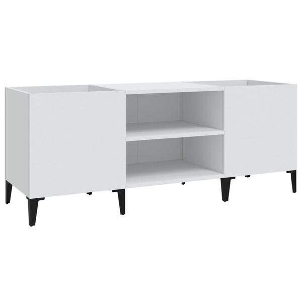 vidaXL Mueble para discos madera contrachapada blanco 121x38x48 cm