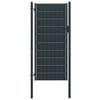 vidaXL Puerta de valla de PVC y acero 100 x 124 cm antracita