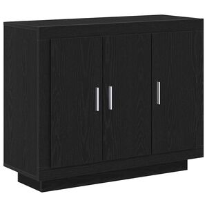 vidaXL Vitrina Roble Negro 92 x 35 x 75 cm Madera contrachapada