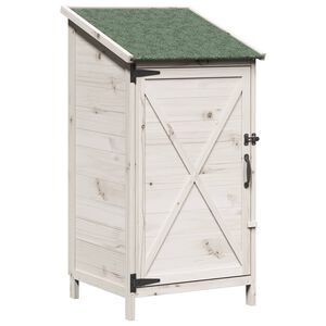 vidaXL Cobertizo de Jard&iacute;n Blanco 59,5 x 56 x 113,5 cm