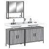 vidaXL Set de muebles de ba&ntilde;o 3 pzas madera contrachapada gris sonoma
