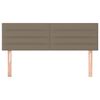 vidaXL Cabeceros 2 unidades tela gris taupe 72x5x78/88 cm