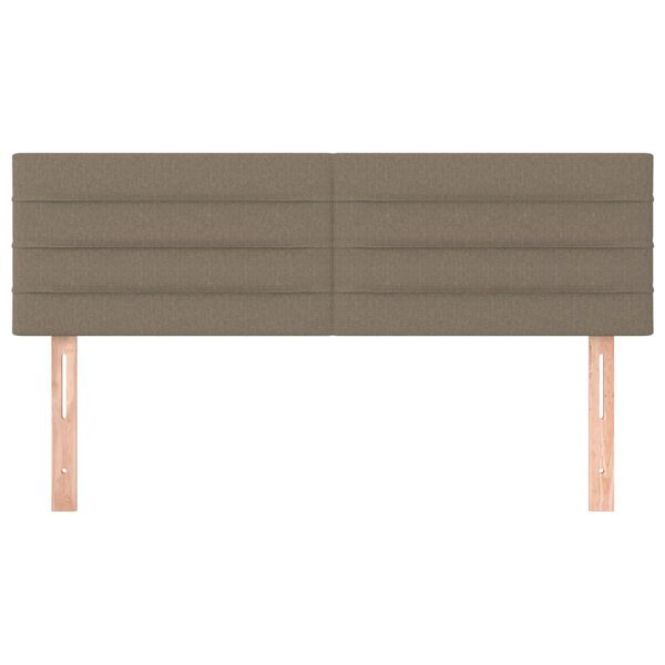 vidaXL Cabeceros 2 unidades tela gris taupe 72x5x78/88 cm