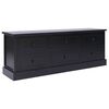 vidaXL Mueble para TV madera maciza de paulownia negro 108x30x40 cm