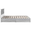 vidaXL Cama con almacenamiento con cabecera Gris Sonoma 150 x 200 cm