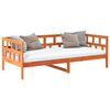 vidaXL Sof&aacute; cama sin colch&oacute;n madera maciza pino marr&oacute;n cera 80x200 cm