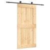 vidaXL Puerta corredera con herrajes madera maciza de pino 100x210 cm