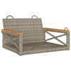 vidaXL Banco columpio de rat&aacute;n sint&eacute;tico gris 63x62x40 cm