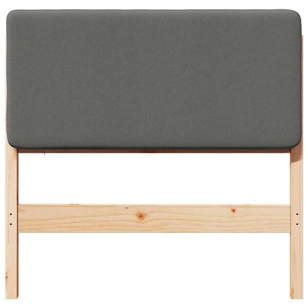 vidaXL Cabecero tapizado con cabecera Marr&oacute;n y Gris Claro 100 cm