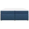 vidaXL Cama box spring con colch&oacute;n tela azul 200x200 cm
