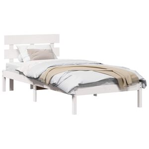 vidaXL Estructura de cama Blanco 80 x 200 cm Madera maciza de Pino