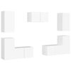 vidaXL Set de muebles de sal&oacute;n TV 7 piezas madera de ingenier&iacute;a blanco