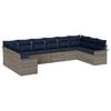 vidaXL Conjunto de sof&aacute; de jard&iacute;n 10 pcs Gris rat&aacute;n sint&eacute;tico