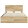 vidaXL Estructura de cama Sonoma 140 x 190 cm Madera de pino macizo