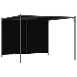 vidaXL P&eacute;rgola de jard&iacute;n con tejado retr&aacute;ctil gris antracita 3x3 m