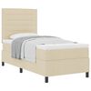 vidaXL Cama tipo Box Spring con colch&oacute;n Crema 100 x 200 cm tela