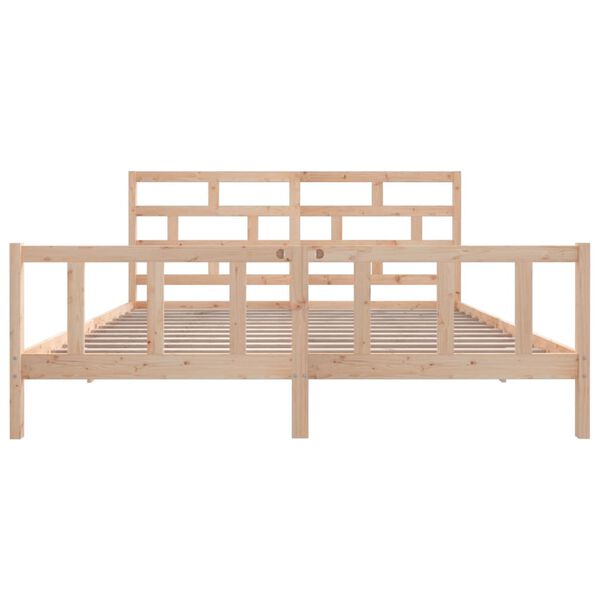 vidaXL Estructura de cama de madera maciza de pino 200x200 cm