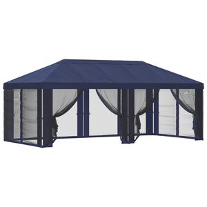vidaXL Funda de Gazebo con Paredes Laterales Azul 600,5 x 300,5 cm
