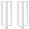 vidaXL Patas para mesa de bar en forma de T (2 unidades), color blanco, 50 x 35 x (90-91) cm, acero