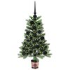 vidaXL Árbol de Navidad con 150 LED con soporte Verde 90 cm PE