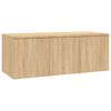vidaXL Mueble de TV madera contrachapada color roble 80x34x30 cm