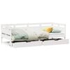 vidaXL Sof&aacute; cama con cajones madera maciza de pino blanca 90x190 cm