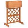 vidaXL Jardinera enrejada de jard&iacute;n madera abeto naranja 45x30x74 cm