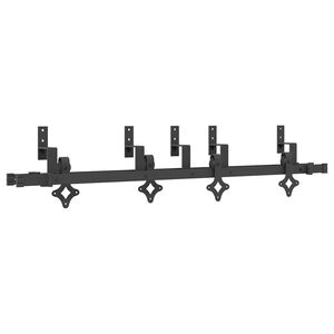 vidaXL Kit de herrajes para puertas correderas acero negro 152,5 cm