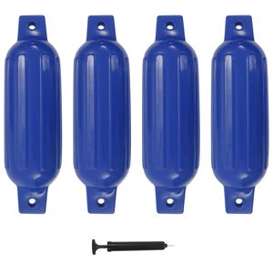vidaXL Parachoques para barco 4 unidades PVC azul 41x11,5 cm