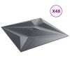 vidaXL Paneles de pared 48 pcs Gris Estrella 50 x 50 cm Espuma XPS