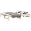 vidaXL Sof&aacute; cama extra&iacute;ble madera maciza de pino 2x(75x190) cm
