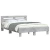 vidaXL Cama con cabecero madera de ingenier&iacute;a gris hormig&oacute;n 120x200 cm