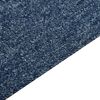 vidaXL Baldosas de suelo de moqueta 16 uds 4 m&sup2; 25x100 cm azul