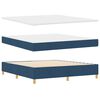 vidaXL Cama tipo Box Spring con colch&oacute;n Azul 140 x 200 cm tela