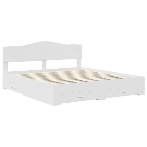 vidaXL Estructura de cama con cajón 180 x 200 cm Madera de ingeniería