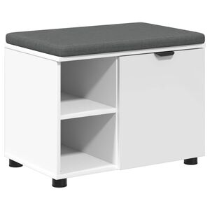 vidaXL Banco de entrada 60 x 38 x 46 cm Madera Ingenierizada y Tela