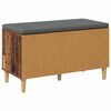 vidaXL Banco de entrada con coj&iacute;n Madera vieja 60 x 38 x 46 cm